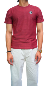 Men's tommy textured maroon Imported T-Shirt